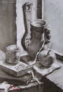 2014年四川美術(shù)學院設計類素描優(yōu)秀試卷17 通訊設備的藝術(shù)呈現(xiàn)